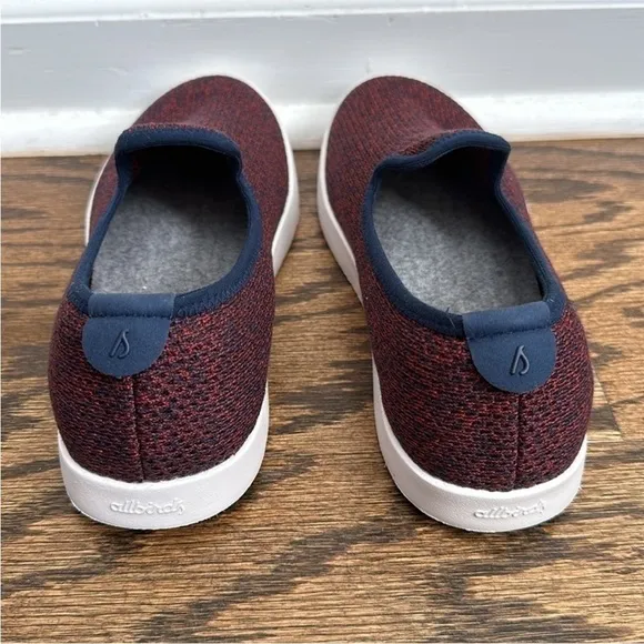 NWOT Allbirds Tree Loungers Slip On Womens Shoes Maroon Navy Women’s 7