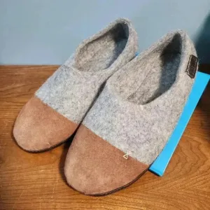 NWOT Bure Bure Felted Wool Beige‎ WOOCAPS for Men, Slippers, Sz. 11.5-12