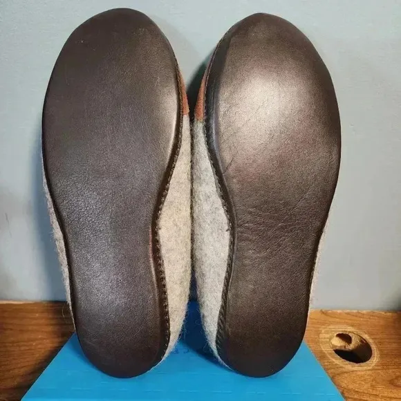 NWOT Bure Bure Felted Wool Beige‎ WOOCAPS for Men, Slippers, Sz. 11.5-12