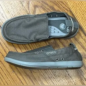 NWOT Crocs Canvas Loafer, Gray