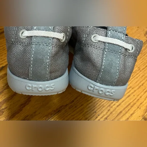 NWOT Crocs Canvas Loafer, Gray