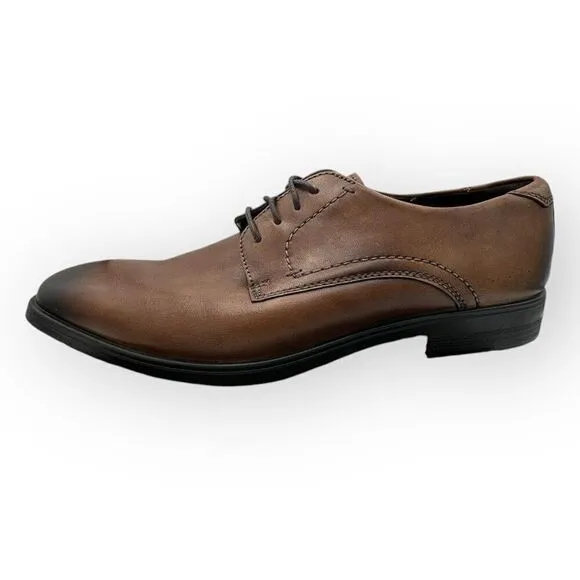 NWOT Ecco Melbourne lace up leather Mens oxfords in Amber Size 10