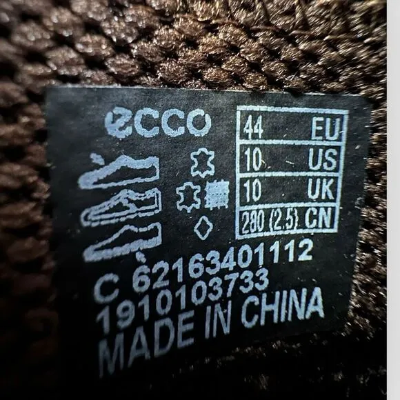 NWOT Ecco Melbourne lace up leather Mens oxfords in Amber Size 10