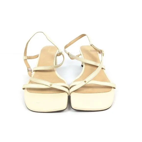 NWOT Frame Cream Le Braxton Strappy Sandal Heels Size 8.5