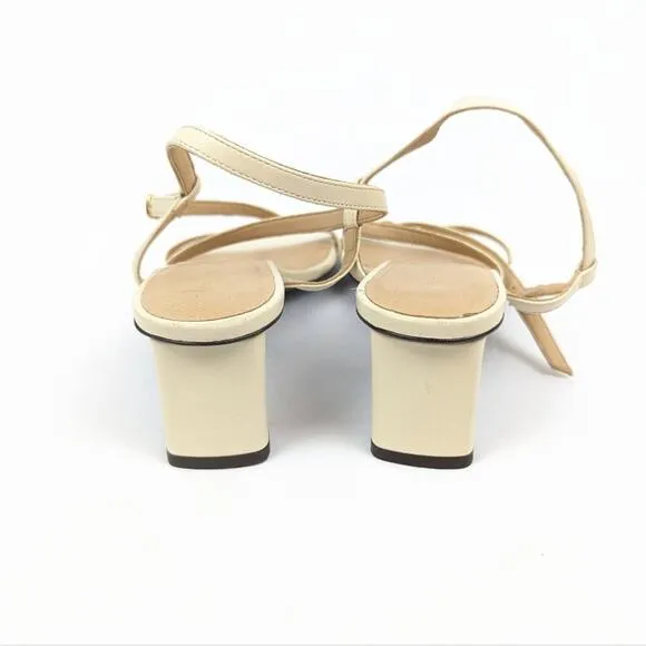 NWOT Frame Cream Le Braxton Strappy Sandal Heels Size 8.5