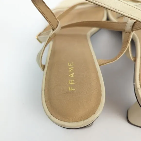 NWOT Frame Cream Le Braxton Strappy Sandal Heels Size 8.5