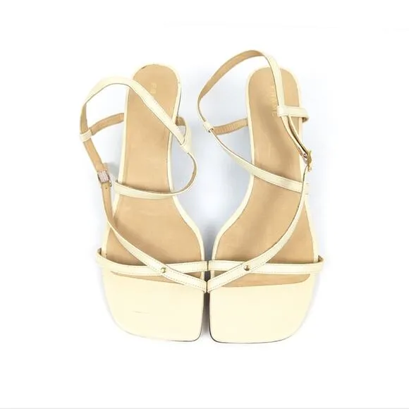 NWOT Frame Cream Le Braxton Strappy Sandal Heels Size 8.5