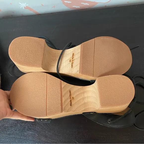 NWOT Free People Block Sandal Heels size 8
