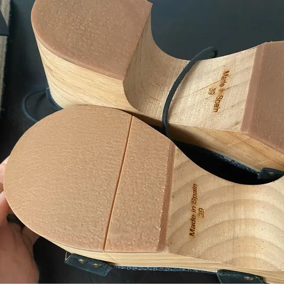 NWOT Free People Block Sandal Heels size 8