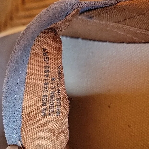 NWOT, Frye Ludlow, gray canvas slip on suede loafer, size 8