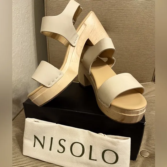 NWOT Nisolo Women’s All-Day Open Toe Platform Clog Sandal - Size 8.5