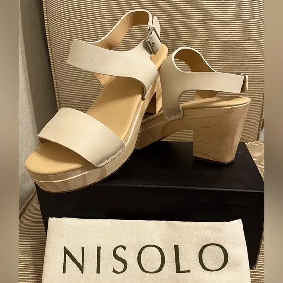 NWOT Nisolo Women’s All-Day Open Toe Platform Clog Sandal - Size 8.5