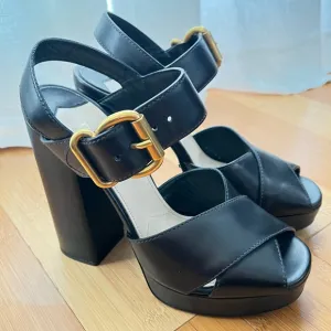 NWOT Prada Block Heel Sandals
