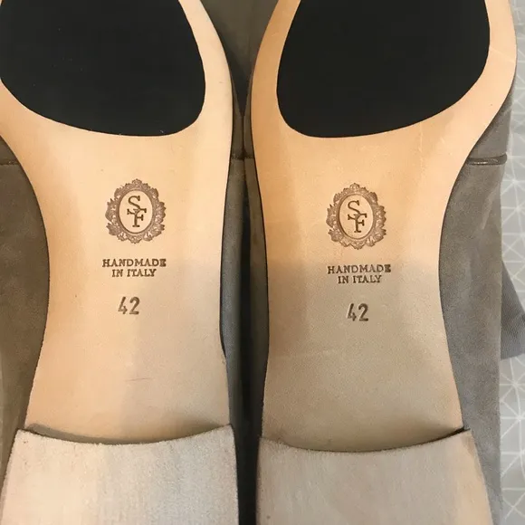 NWOT Sarah Flint Elena Taupe Suede Derby Oxfords 42