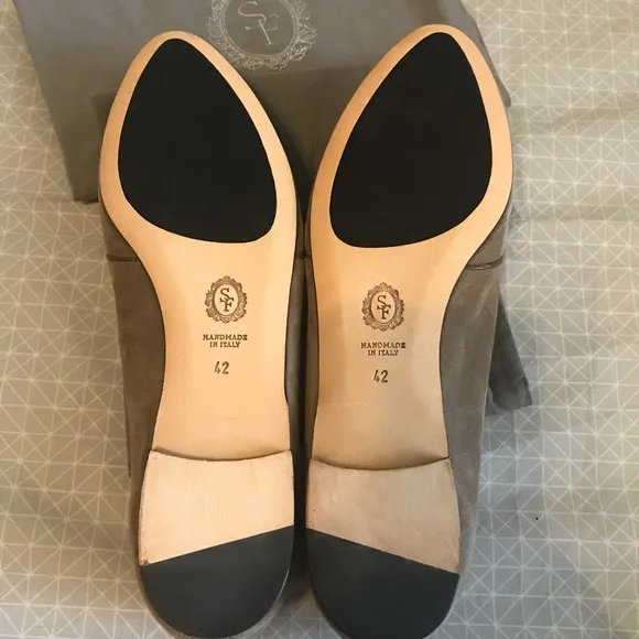 NWOT Sarah Flint Elena Taupe Suede Derby Oxfords 42