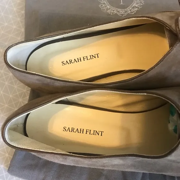 NWOT Sarah Flint Elena Taupe Suede Derby Oxfords 42