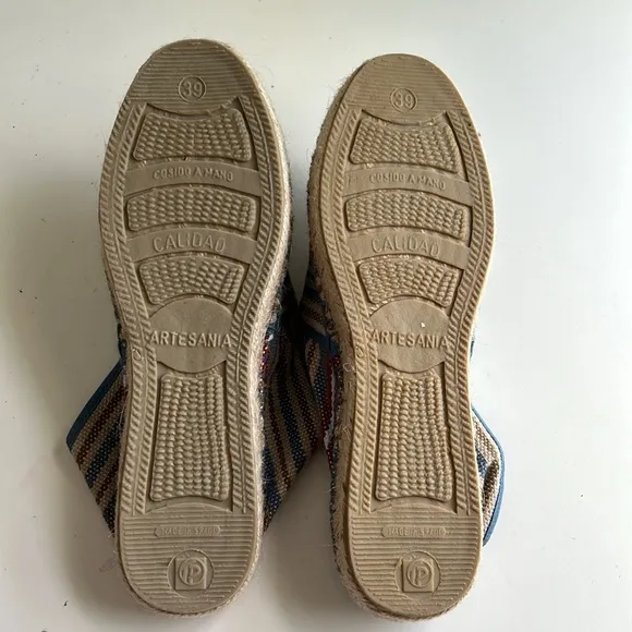 NWOT Toni Pons Multi Stripe Canvas Slip-on Espadrille | EUR 39