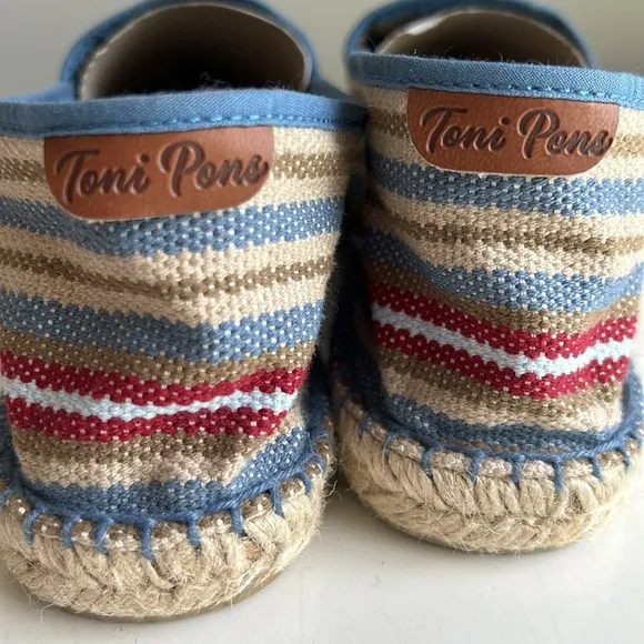 NWOT Toni Pons Multi Stripe Canvas Slip-on Espadrille | EUR 39