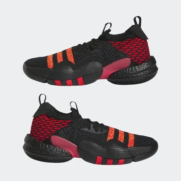 NWT adidas Mens Trae Young Basketball Shoes, black-scarlet-bold gold-Size 12.5