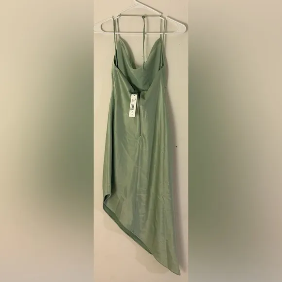 NWT Alice   Olivia Harmony Asymmetrical Slip Dress - Sage Small