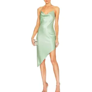 NWT Alice   Olivia Harmony Asymmetrical Slip Dress - Sage Small