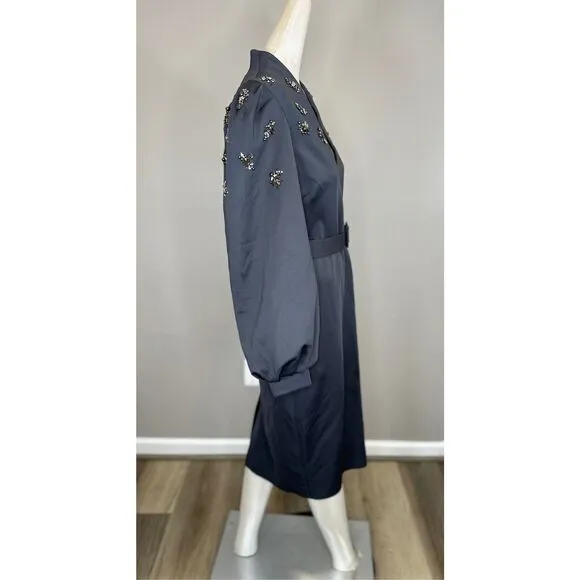 NWT BADGLEY MISCHKA Scuba Belted Sheath with Brooches Size US8 $550