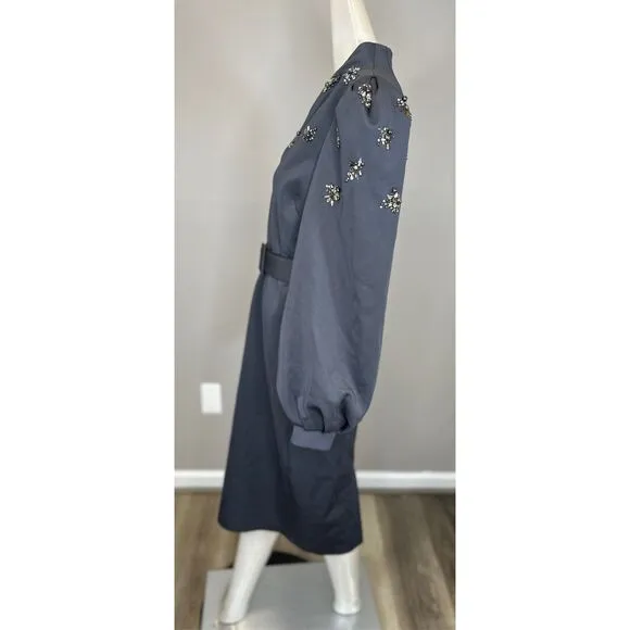 NWT BADGLEY MISCHKA Scuba Belted Sheath with Brooches Size US8 $550