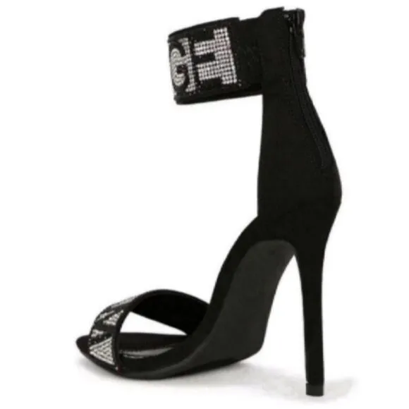 NWT Beautiful Savage Black Peep Toe Heels Size 6