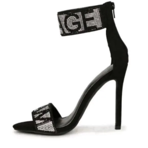 NWT Beautiful Savage Black Peep Toe Heels Size 6