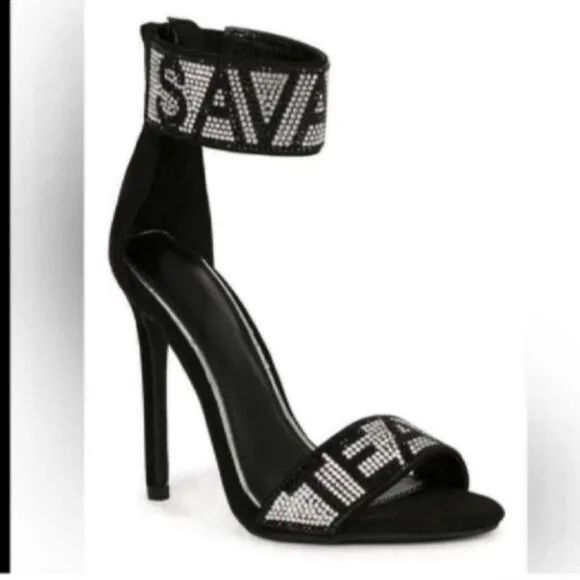 NWT Beautiful Savage Black Peep Toe Heels Size 6