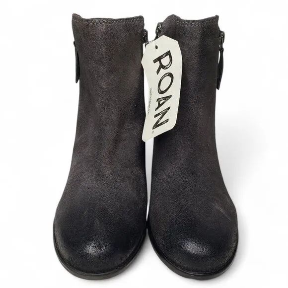 NWT Bed Stu Roan Booties Women's Burnished Leather Block Heel Zipped Western 8