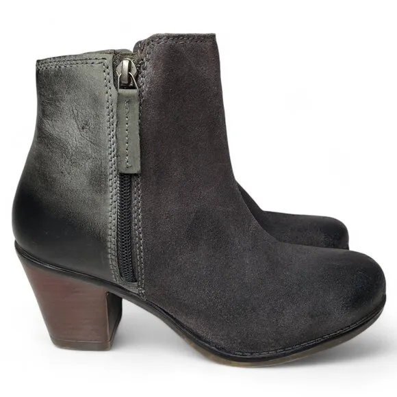 NWT Bed Stu Roan Booties Women's Burnished Leather Block Heel Zipped Western 8
