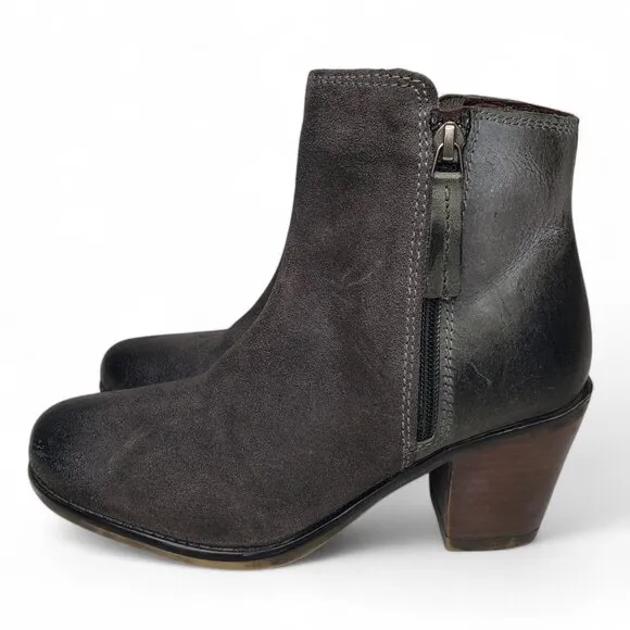 NWT Bed Stu Roan Booties Women's Burnished Leather Block Heel Zipped Western 8