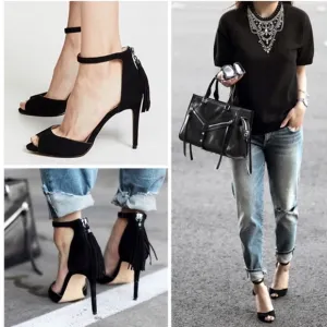 NWT BOTKIER | Anna Suede Tasseled Stiletto Heels