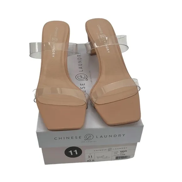 NWT Chinese Laundry Yanti Clear Vinyl Heels Size 11 Women's