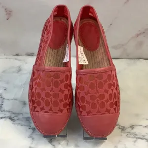 NWT COACH Cleo Espadrille Leather Women's Shoe Color Orchid Size 6.5