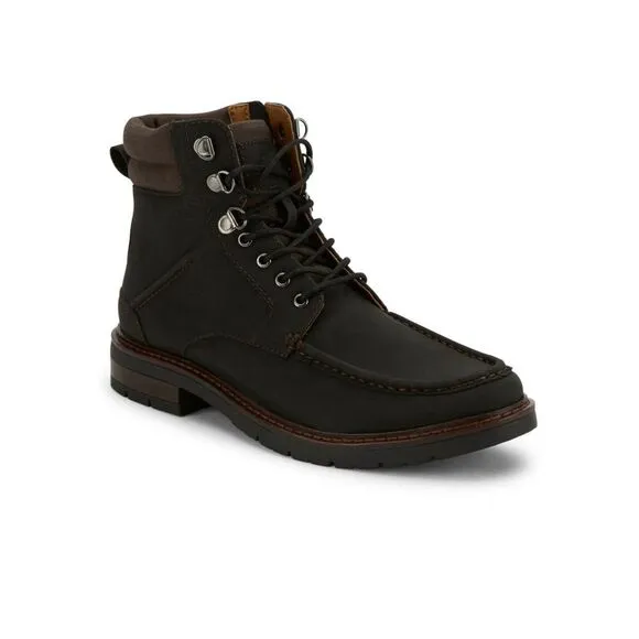 NWT DOCKERS Mens Black Lightweight Sutton Round Toe Lace-Up Boots Shoes 9 M