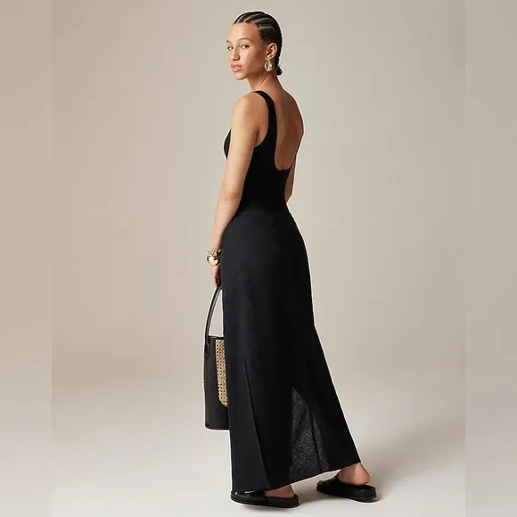 NWT J.Crew New Gwyneth Slip Skirt in Linen
