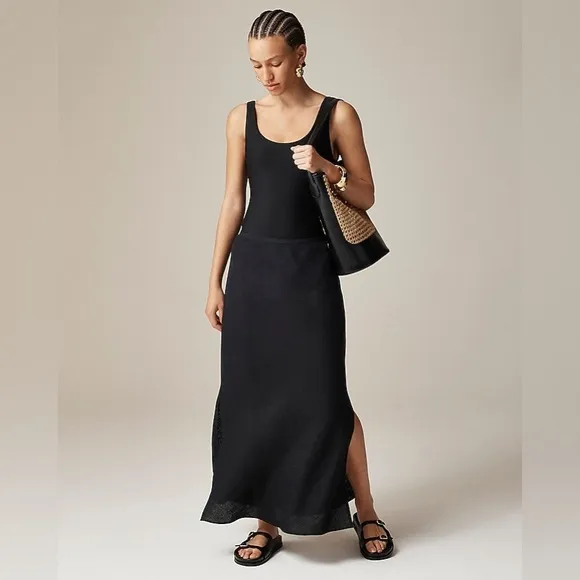 NWT J.Crew New Gwyneth Slip Skirt in Linen
