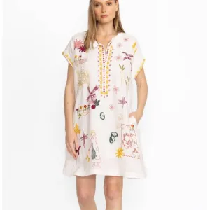 NWT Johnny Was Women's  Mishti Dress Faye Natural Large L