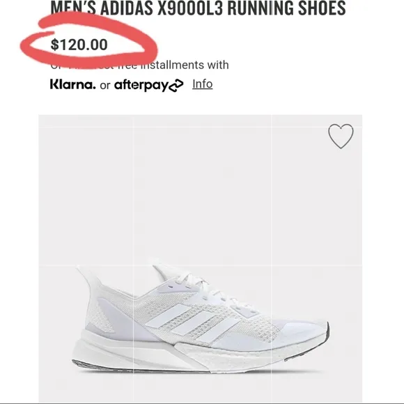 NWT Men's Adidas Running X9000L3