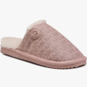NWT Michael Kors Fluff MK Signature Logo Pattern Slippers
