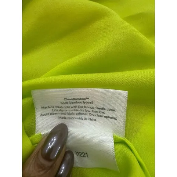 NWT Silky Bamboo Slip Dress Lime Green Soft Cooling Fabric, Date Night, Size XS