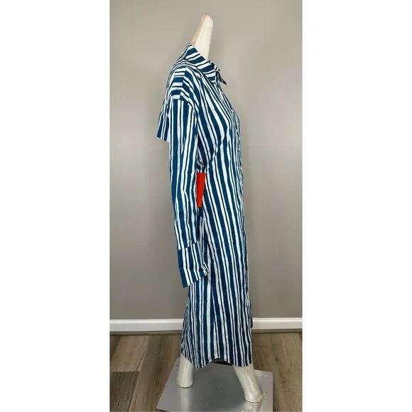 NWT Simon Miller Striped Button Front Kerr Poplin Midi Shirt Dress Small $315