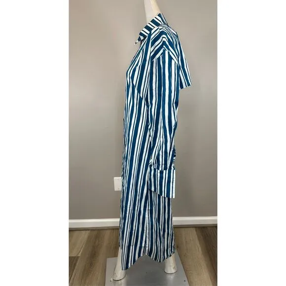NWT Simon Miller Striped Button Front Kerr Poplin Midi Shirt Dress Small $315