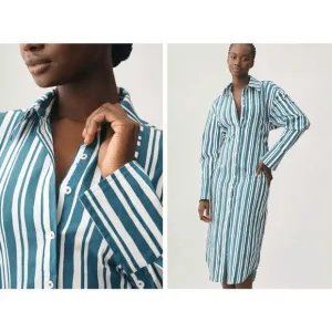 NWT Simon Miller Striped Button Front Kerr Poplin Midi Shirt Dress Small $315