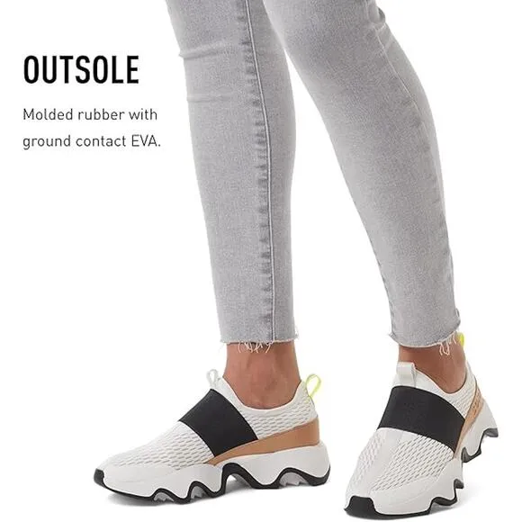 NWT SOREL Women's Kinetic Impact II Strap Sneaker- White- Size 6