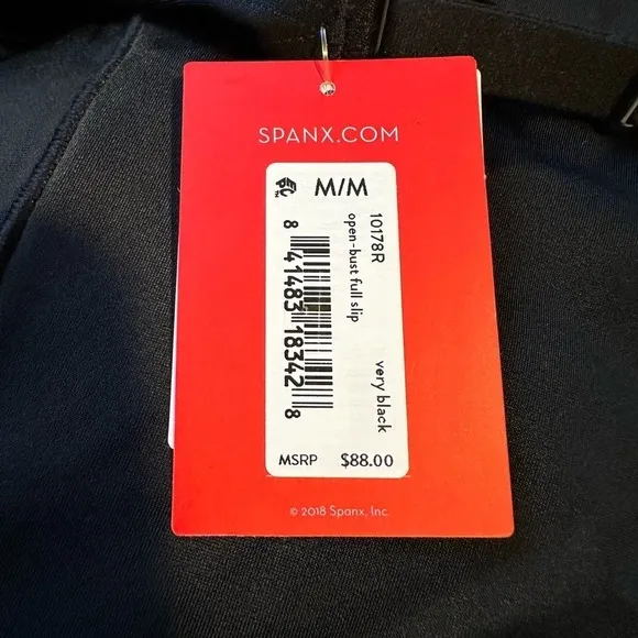 NWT Spanx Open Bust Full Slip Black Medium