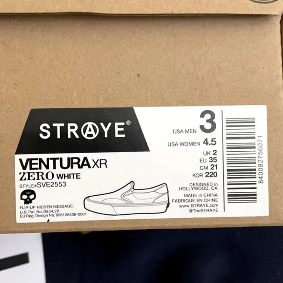 NWT - STRAYE VENTURA XZ ZERO - wht 3M/4.5W
