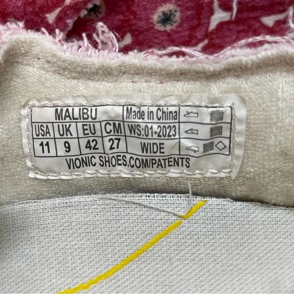 NWT VIONIC Women’s Malibu Floral Slip-on Comfort Shoe Stargazer Size 11 Wide
